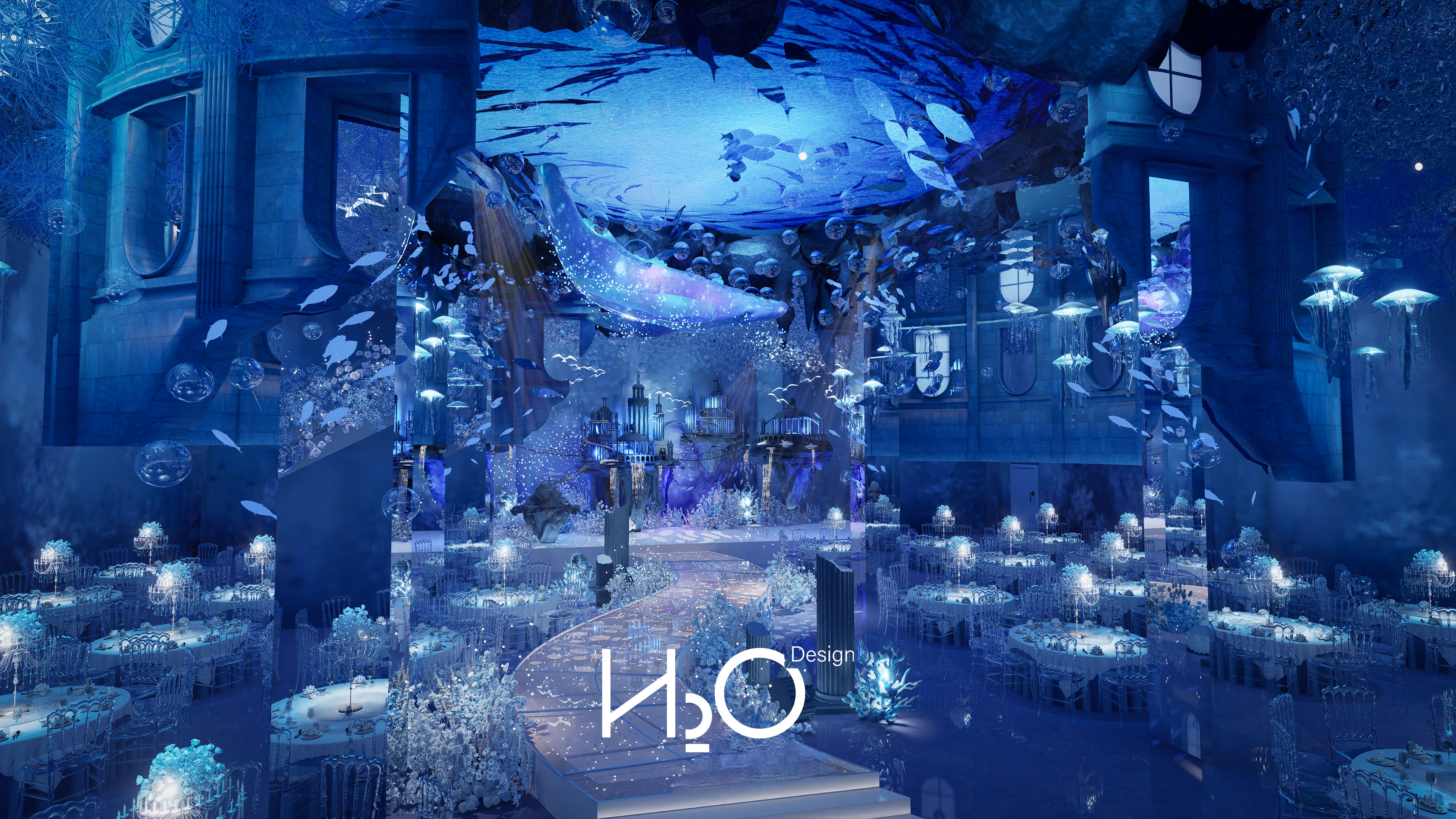H2O 亚特兰蒂斯宴会厅设计实景